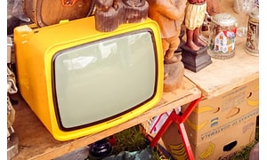 Retro TV i en antikforretning