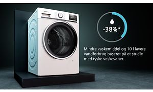 Vaskemaskine fra Siemens - Kampagnebillede med tekst