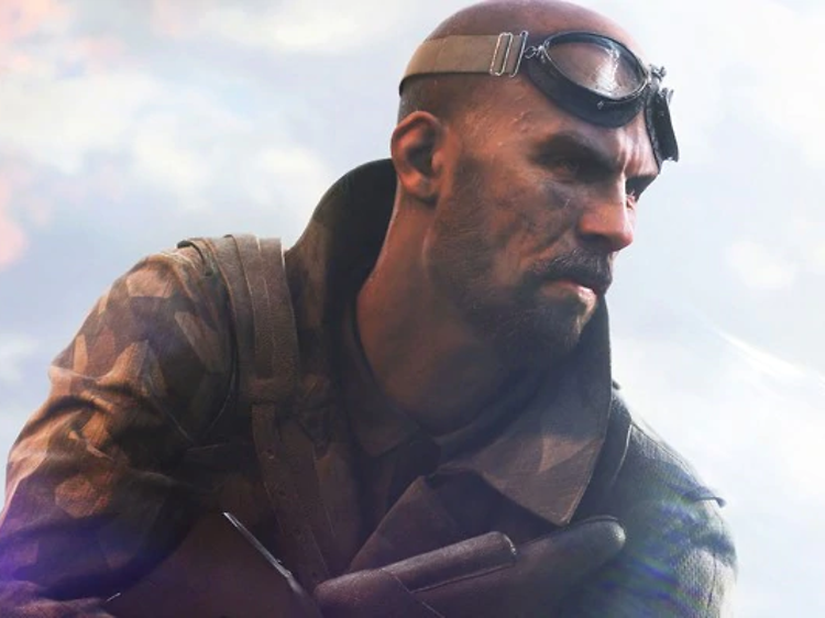 Mand fra Battlefield ser surt til siden