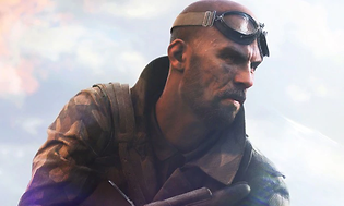 Mand fra Battlefield ser surt til siden